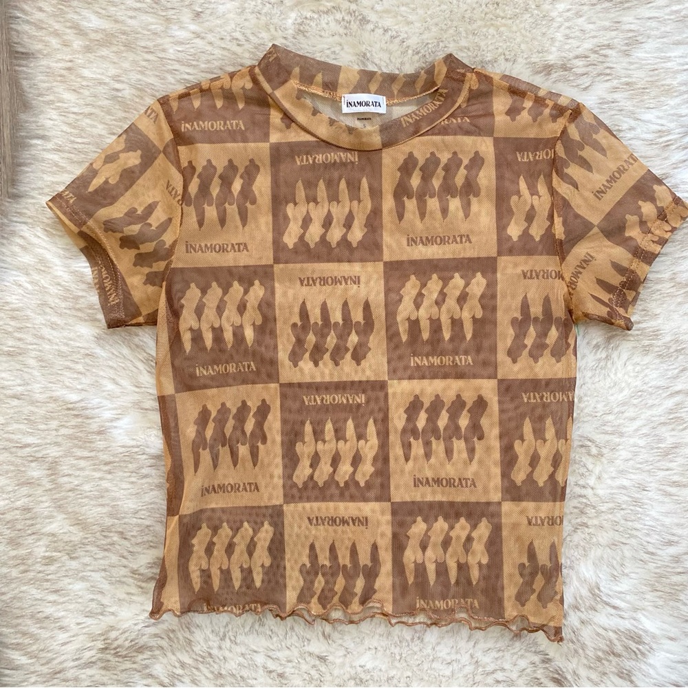 Inamorata Bambi Mesh Crop Baby Tee